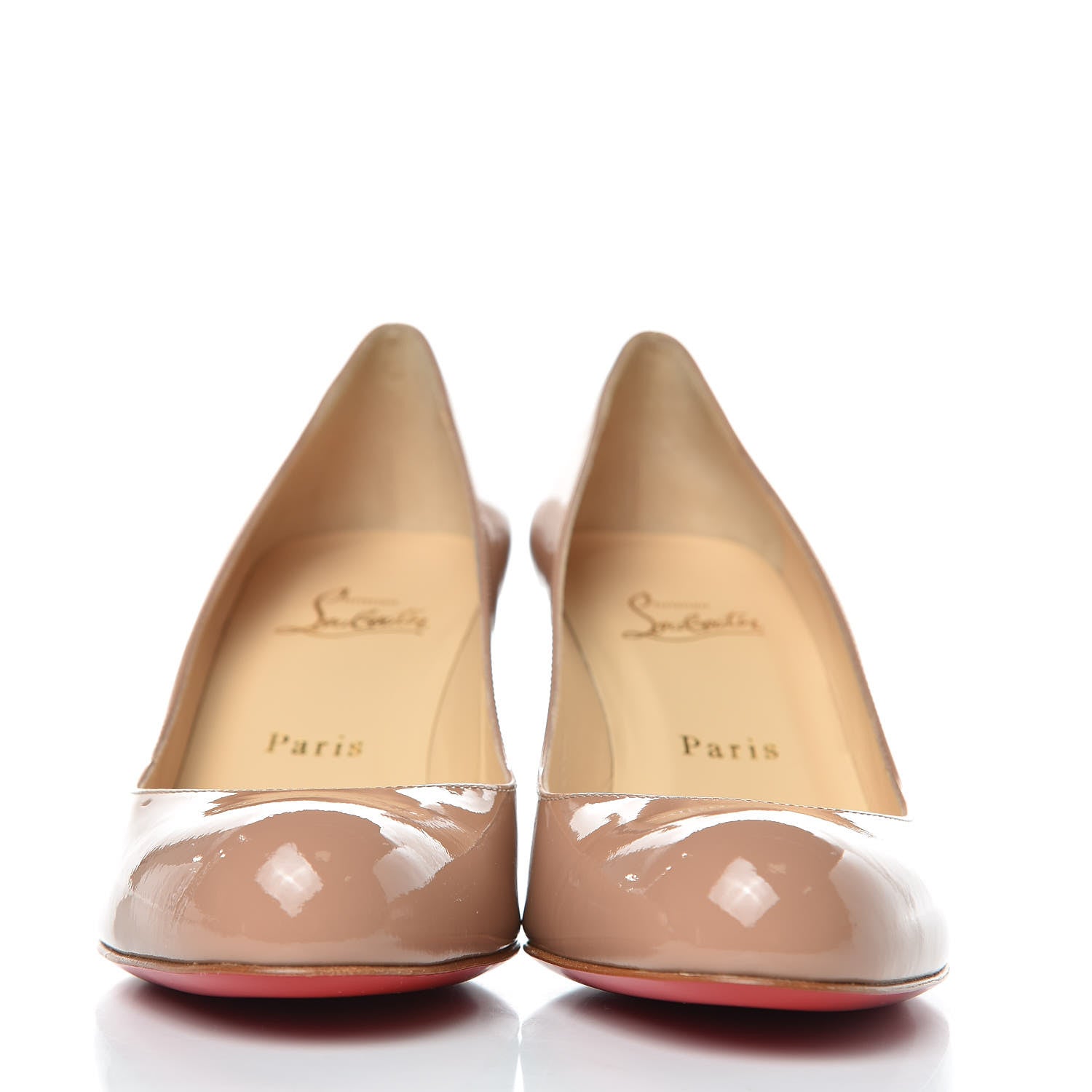 Christian Louboutin Patent Simple 70 Pumps 38.5 Nude 4 of 8
