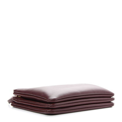 Celine Lambskin Large Trio Crossbody Bag Burgundy 4 of 9