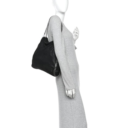 Stella McCartney Shaggy Deer Small Falabella Fold Over Tote Black 2 of 9