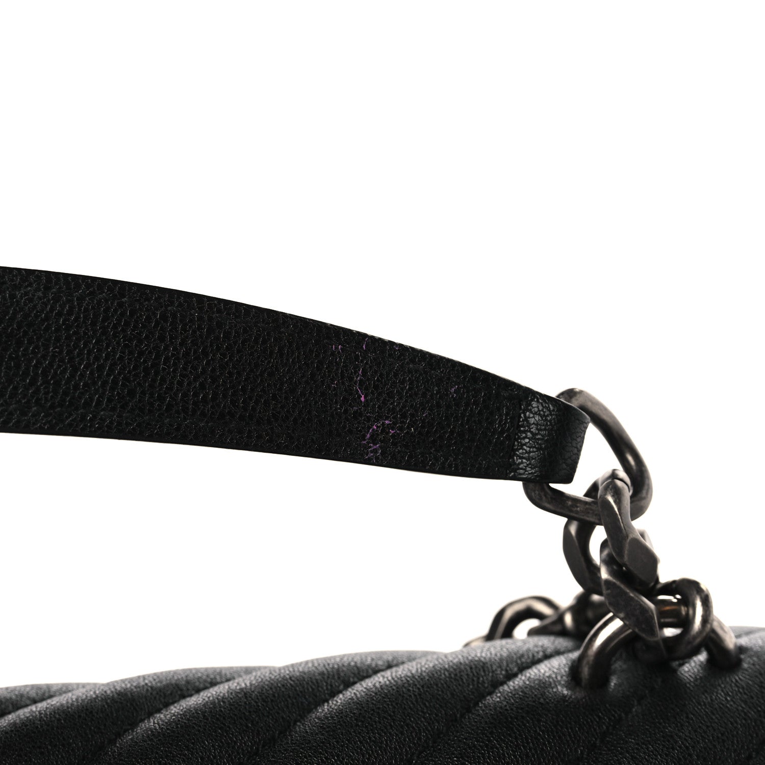 Saint Laurent Sheepskin Matelasse Chevron Monogram Large College Satchel Black 10 of 10