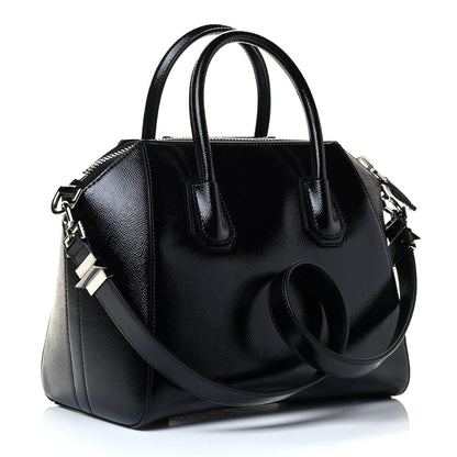 Givenchy Textured Patent Calfskin Small Antigona Black 2 of 4