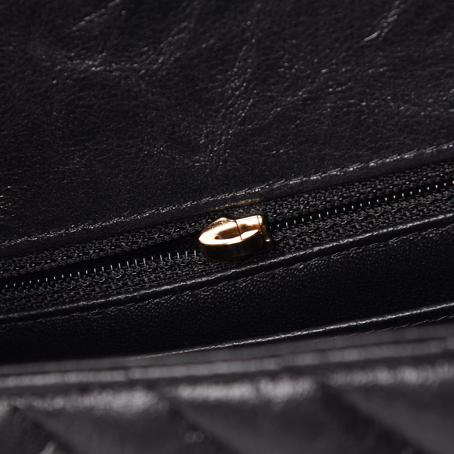 Iridescent Calfskin Chevron Quilted Mini Rectangular Flap Black