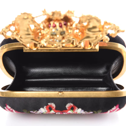 Alexander McQueen Embroidered Unicorn Knuckle Duster Box Clutch Multicolor 5 of 8