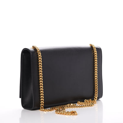 Saint Laurent Smooth Calfskin Medium Classic Monogram Kate Tassel Satchel Black 3 of 9