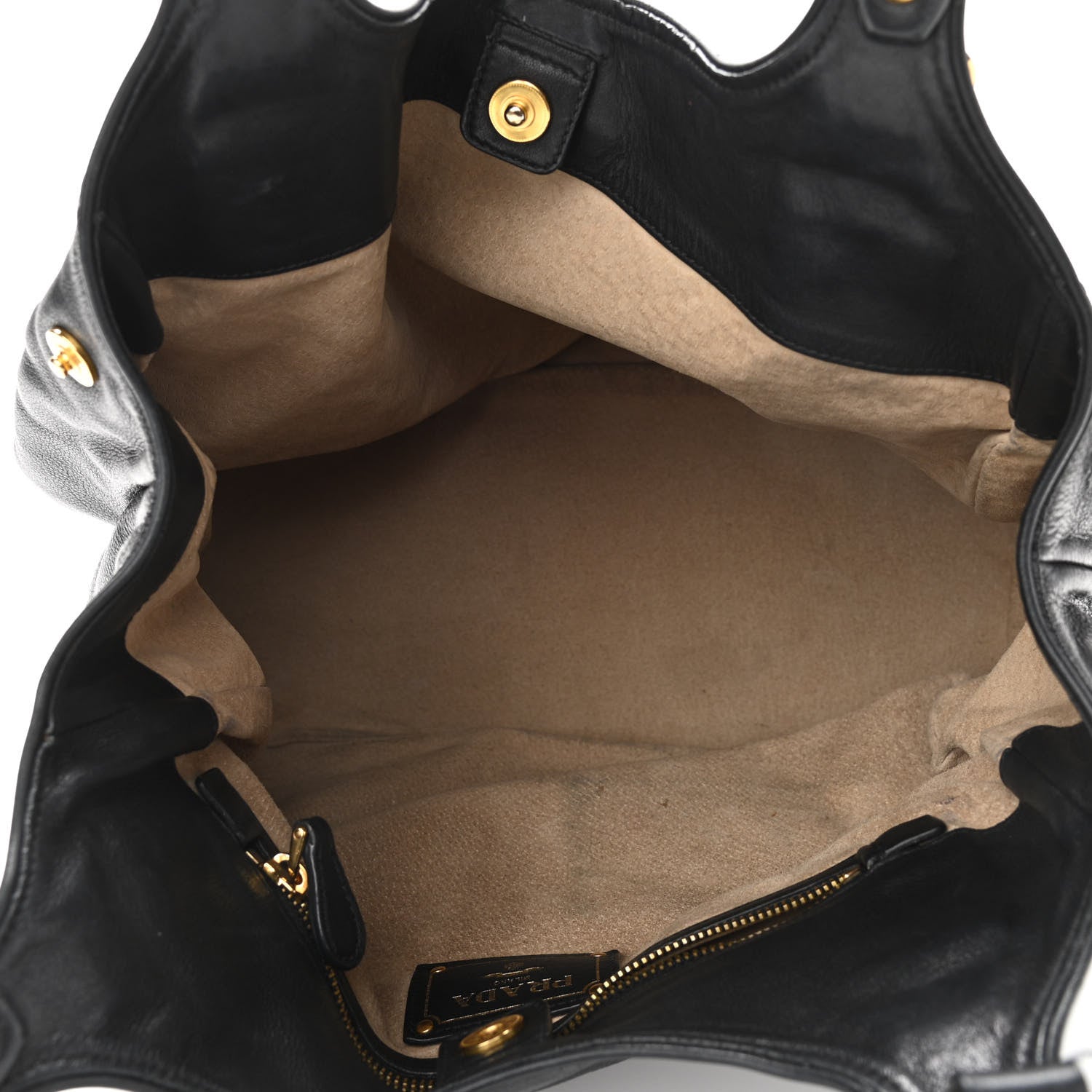 Prada Soft Calf Tote Black 5 of 11