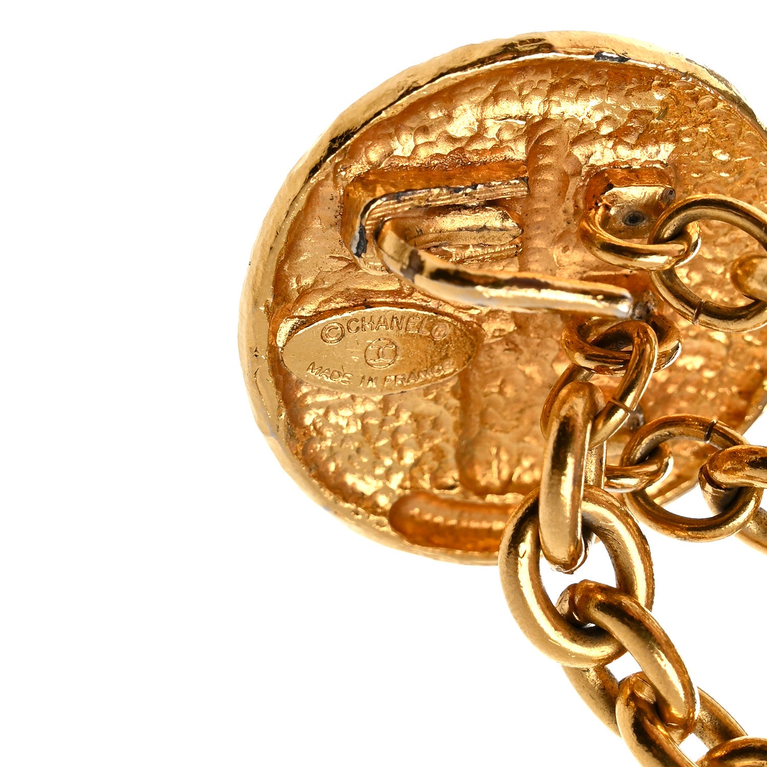 Chanel Metal Medallion Triple Chain Belt Gold 4 of 5