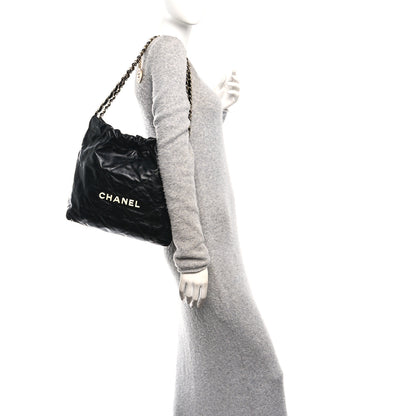 Chanel Calfskin Quilted Small Chanel 22 Black 2 of 11