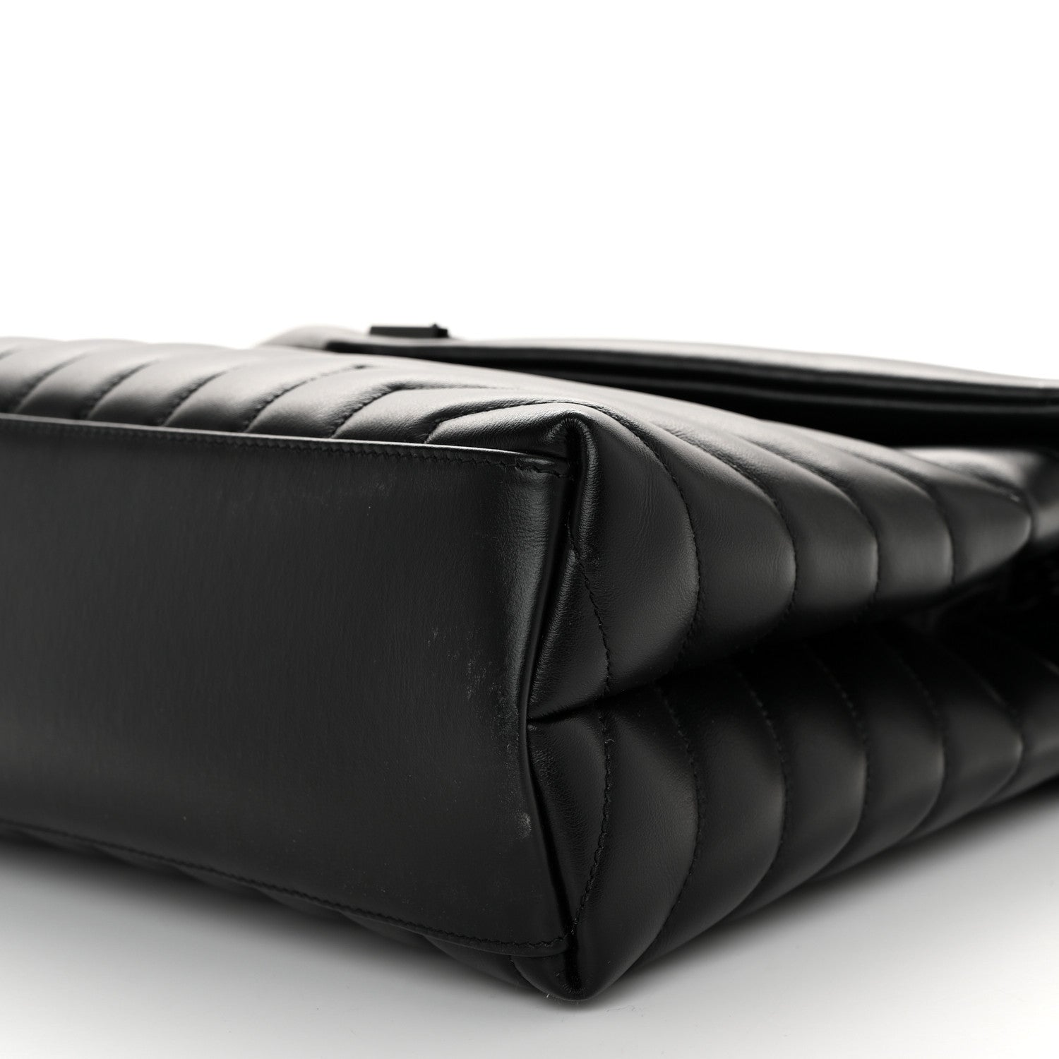 Saint Laurent Calfskin Y Quilted Monogram Monochrome Medium Loulou Chain Satchel Black 10 of 11