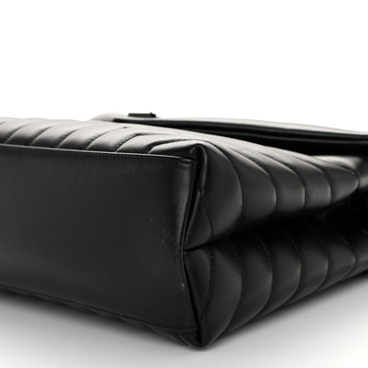 Saint Laurent Calfskin Y Quilted Monogram Monochrome Medium Loulou Chain Satchel Black 10 of 11