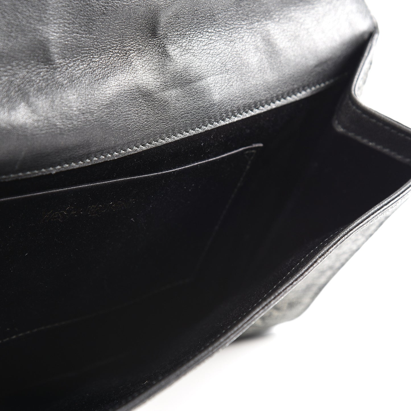 Metallic Textured Large Belle De Jour Clutch Dark Silver