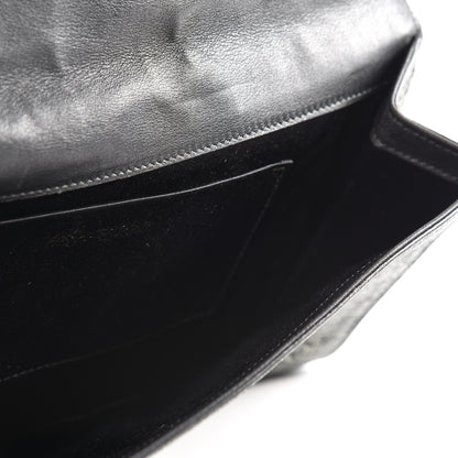 Saint Laurent Metallic Textured Large Belle De Jour Clutch Dark Silver 4 of 8