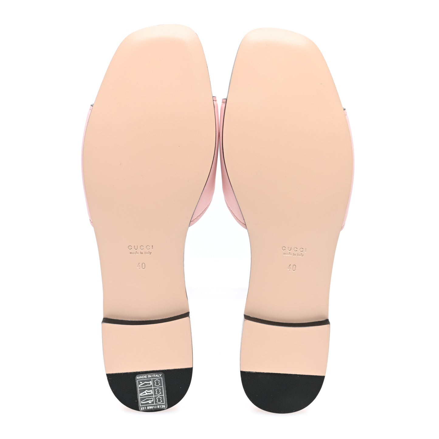 Cosmos Softy Calfskin Interlocking G Cut Out Slide Sandals 40 Pastel Pink