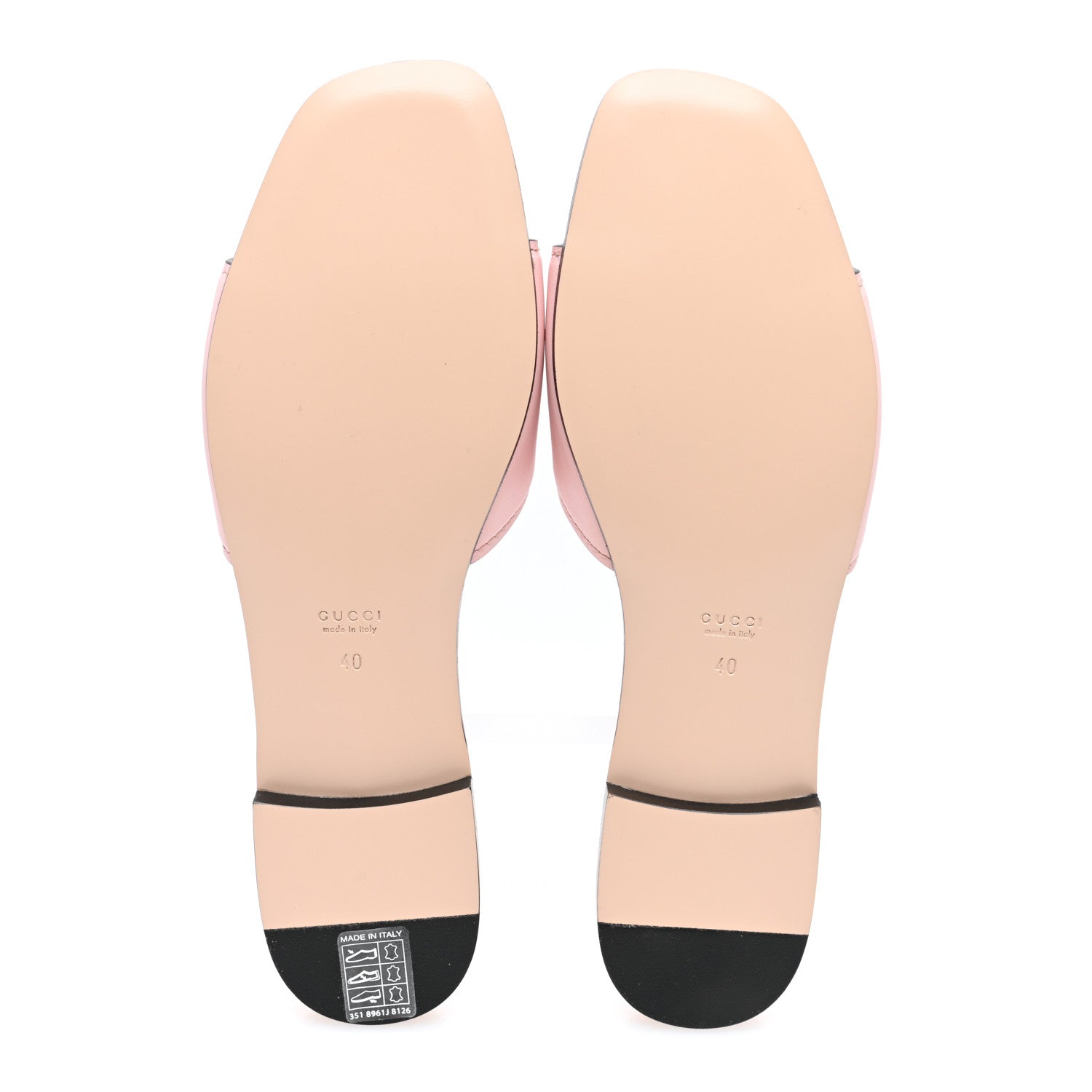 Gucci Cosmos Softy Calfskin Interlocking G Cut Out Slide Sandals 40 Pastel Pink 5 of 7