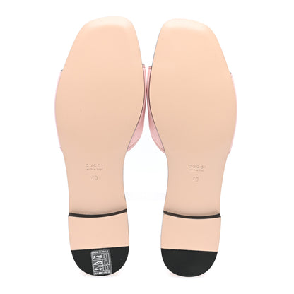 Gucci Cosmos Softy Calfskin Interlocking G Cut Out Slide Sandals 40 Pastel Pink 5 of 7