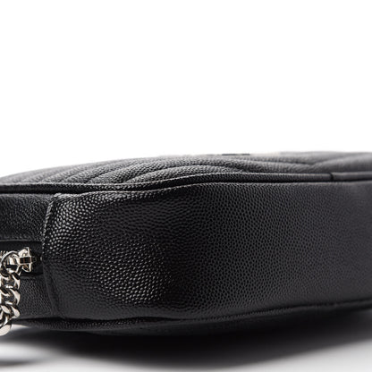 Saint Laurent Grain De Poudre Matelasse Monogram Mini Lou Camera Bag Black 6 of 11