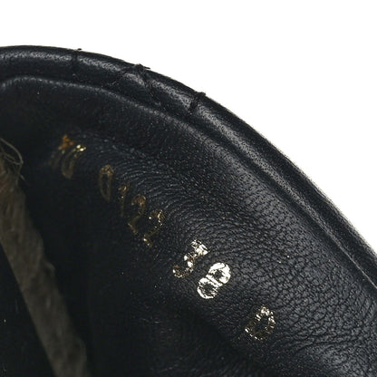 Christian Dior Calfskin Cannage Dtwist Espadrille Platform Sandals 38 Black 6 of 8