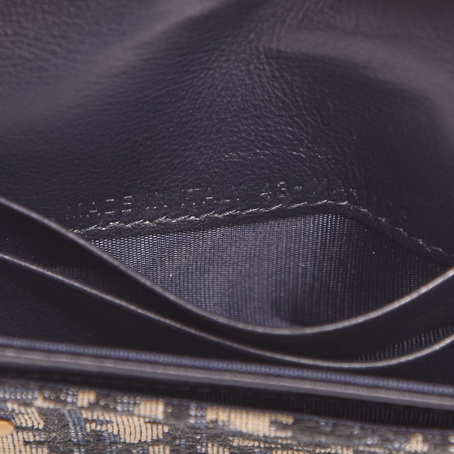 Christian Dior Oblique Saddle Card Holder Blue 7 of 7