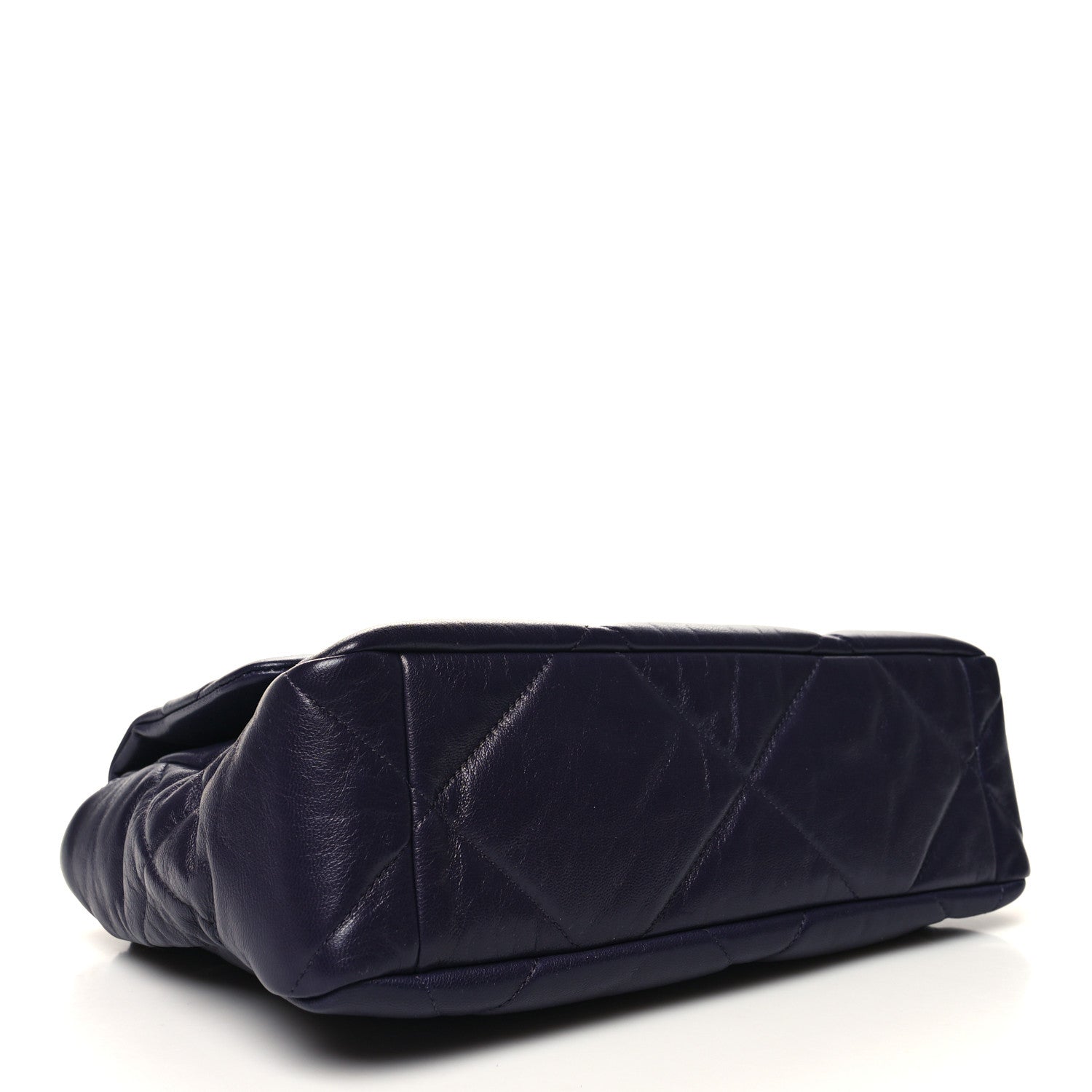 Chanel Goatskin Quilted Large Chanel 19 Flap Dark Purple 4 of 10