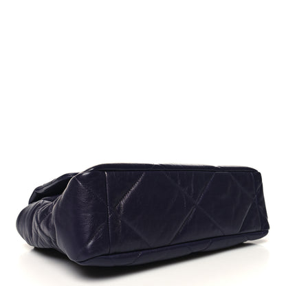 Chanel Goatskin Quilted Large Chanel 19 Flap Dark Purple 4 of 10