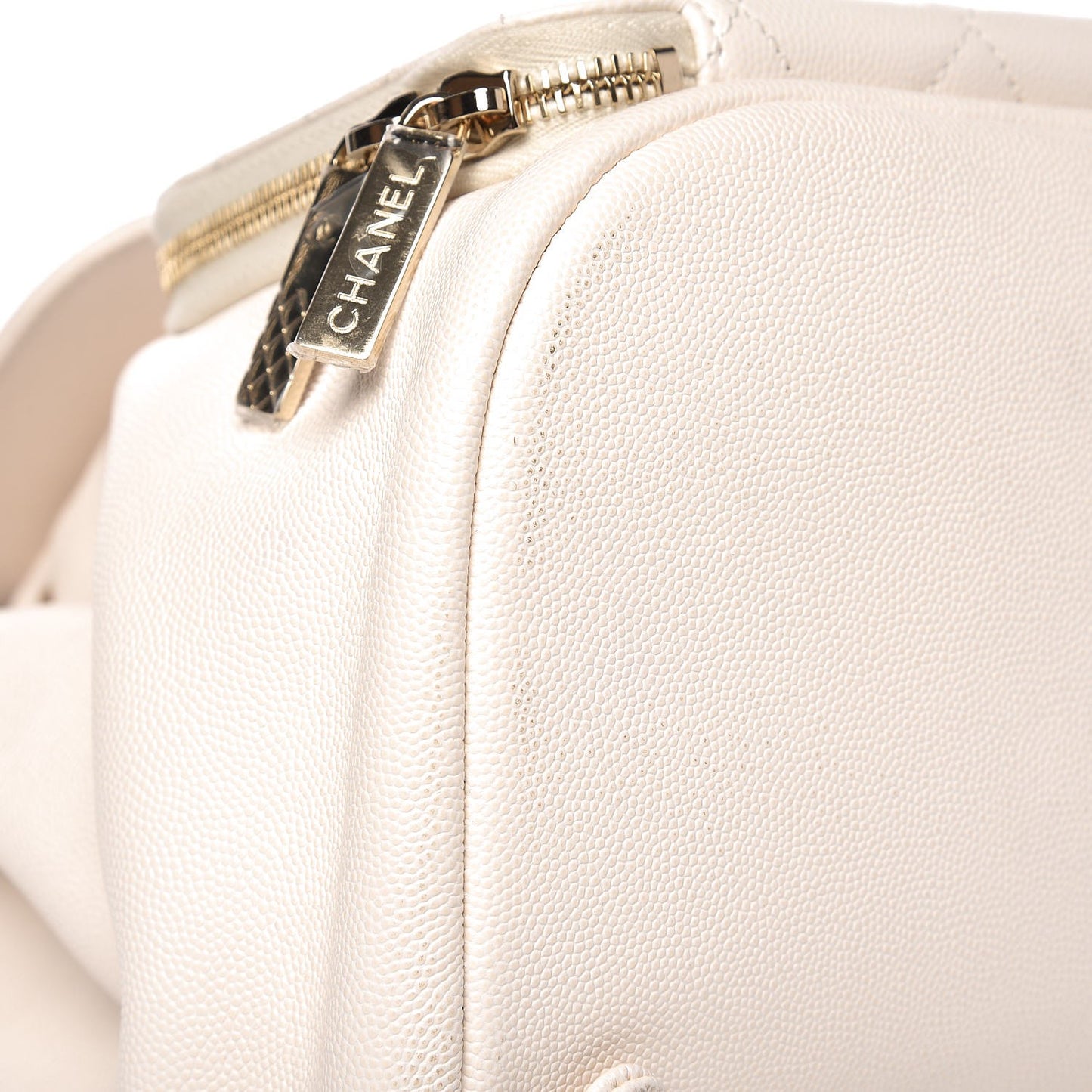 Caviar Quilted Business Affinity Backpack White