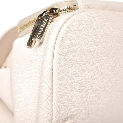 Chanel Caviar Quilted Business Affinity Backpack White 9 of 10