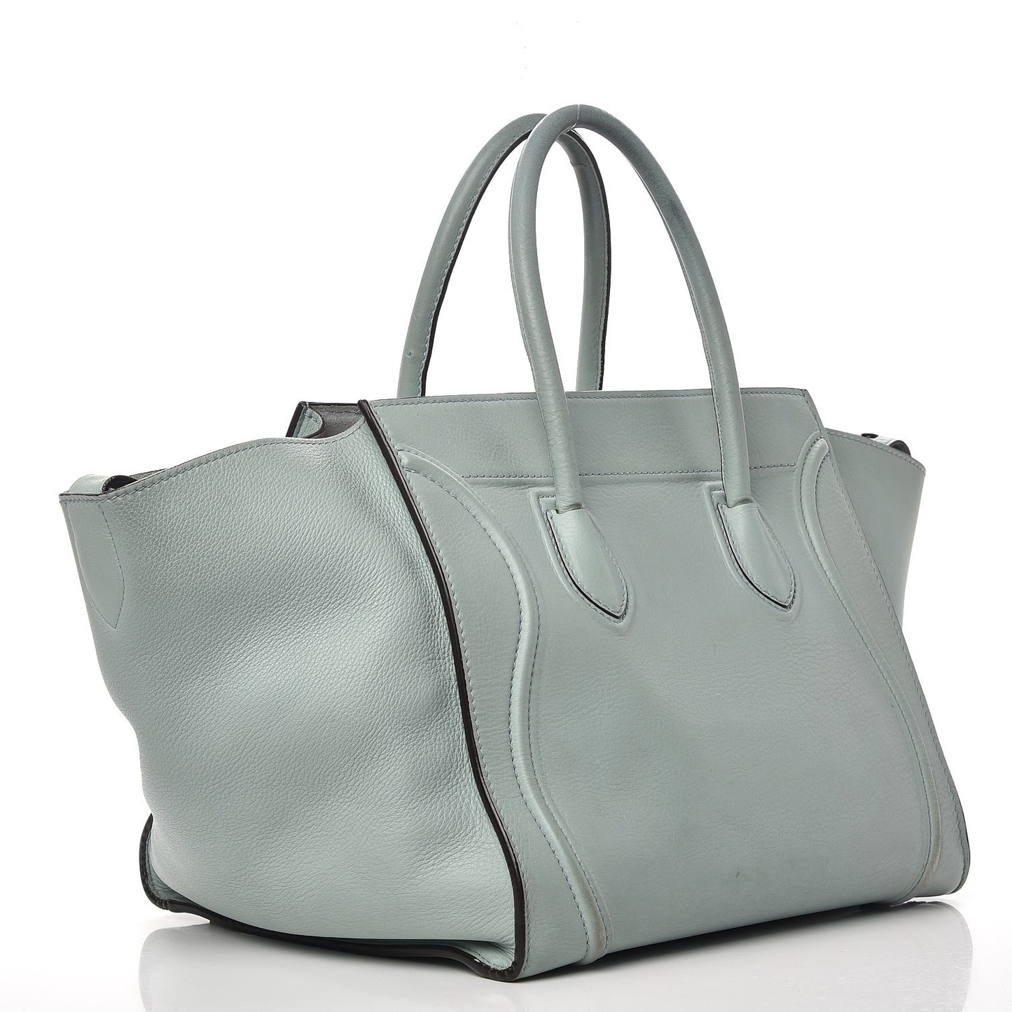 Supple Calfskin Medium Phantom Luggage Glacier
