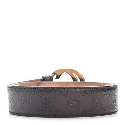 Gucci Guccissima Interlocking G 40mm Belt 85 34 Dark Brown 2 of 4