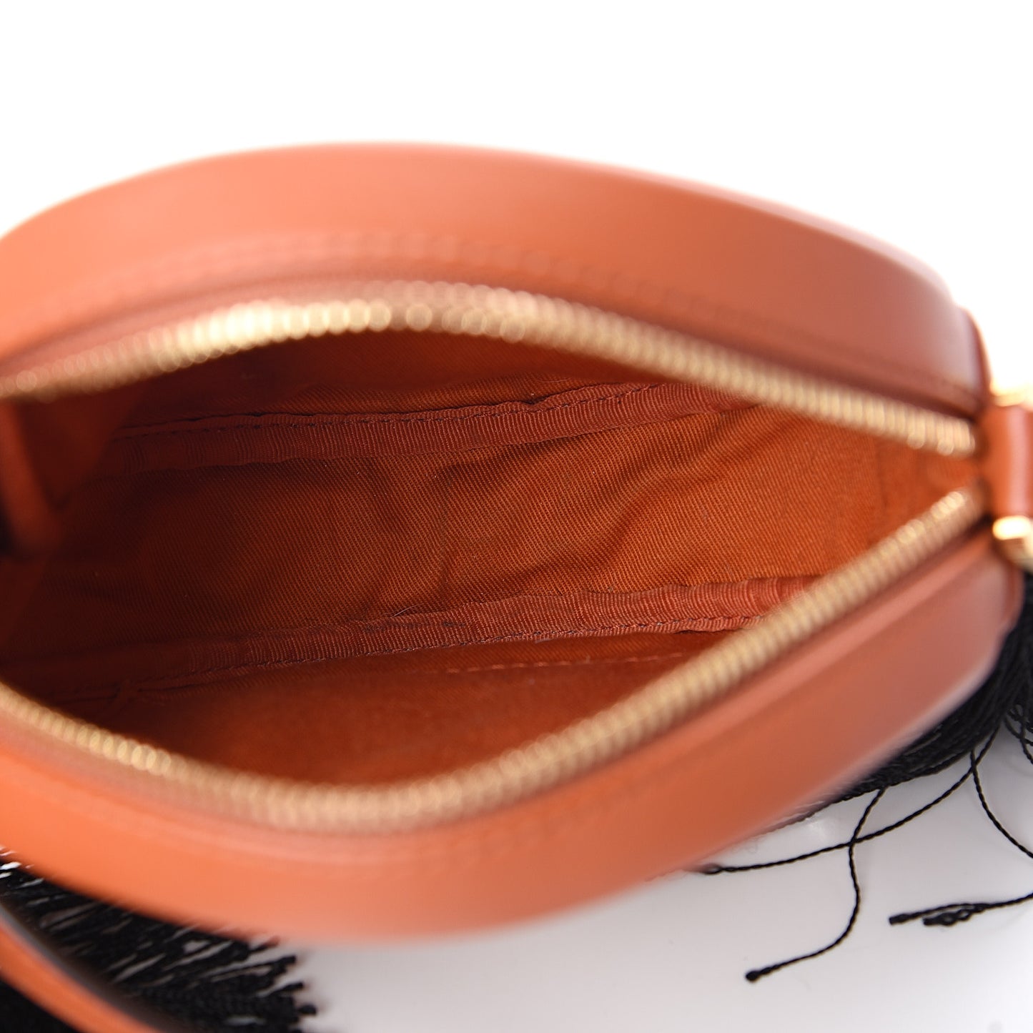 Visetos Small Tambourine Crossbody Cognac Black