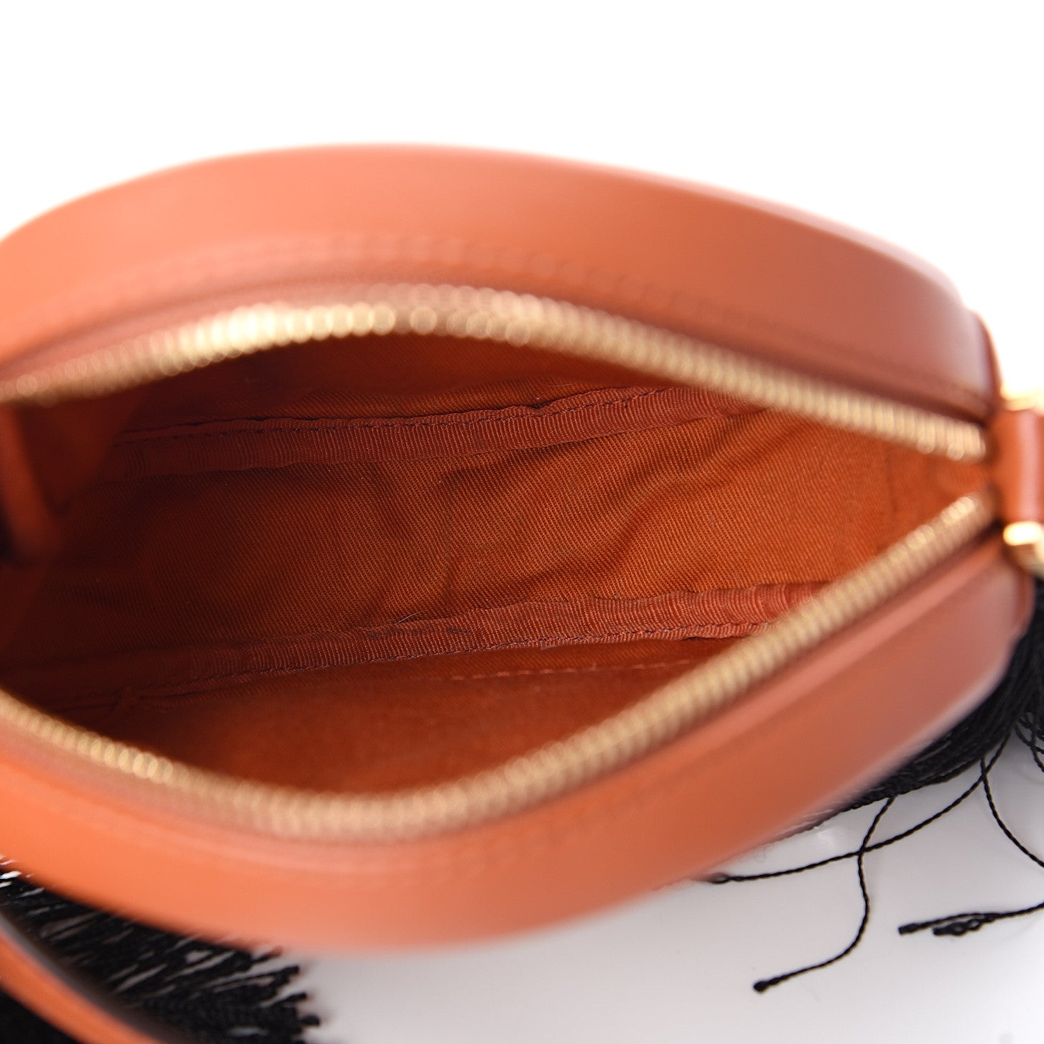 MCM Visetos Small Tambourine Crossbody Cognac Black 4 of 8