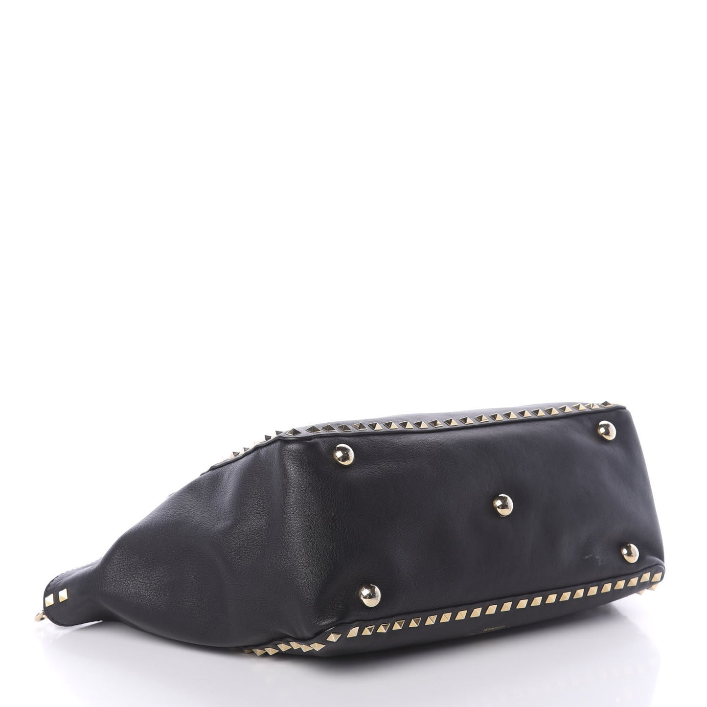 Vitello Medium Rockstud Tote Black