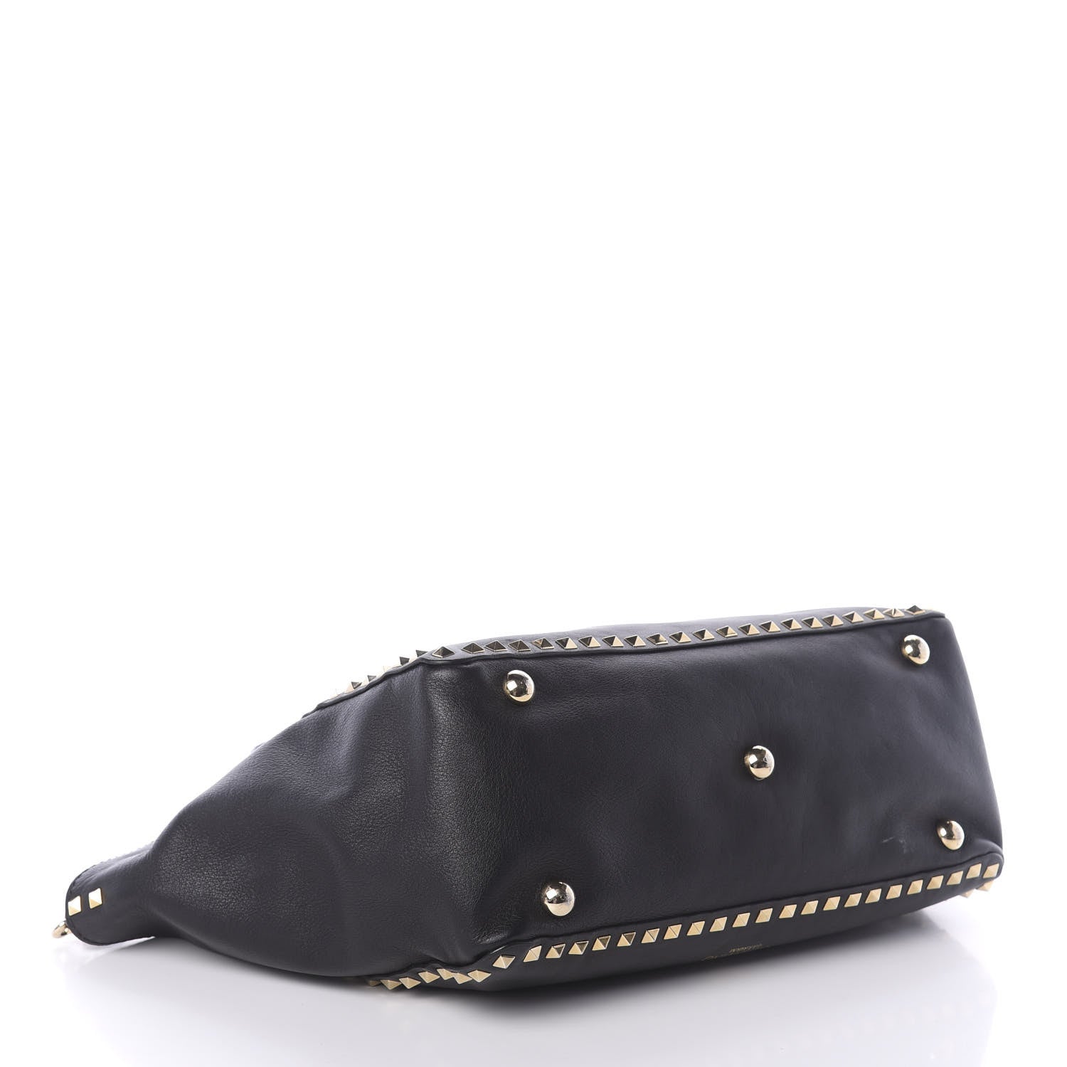 Valentino Garavani Vitello Medium Rockstud Tote Black 5 of 9