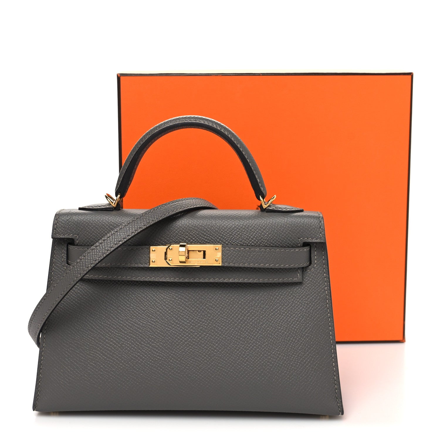 Hermes Epsom Mini Kelly Sellier 20 Gris Meyer 1251082 – FASHIONPHILE