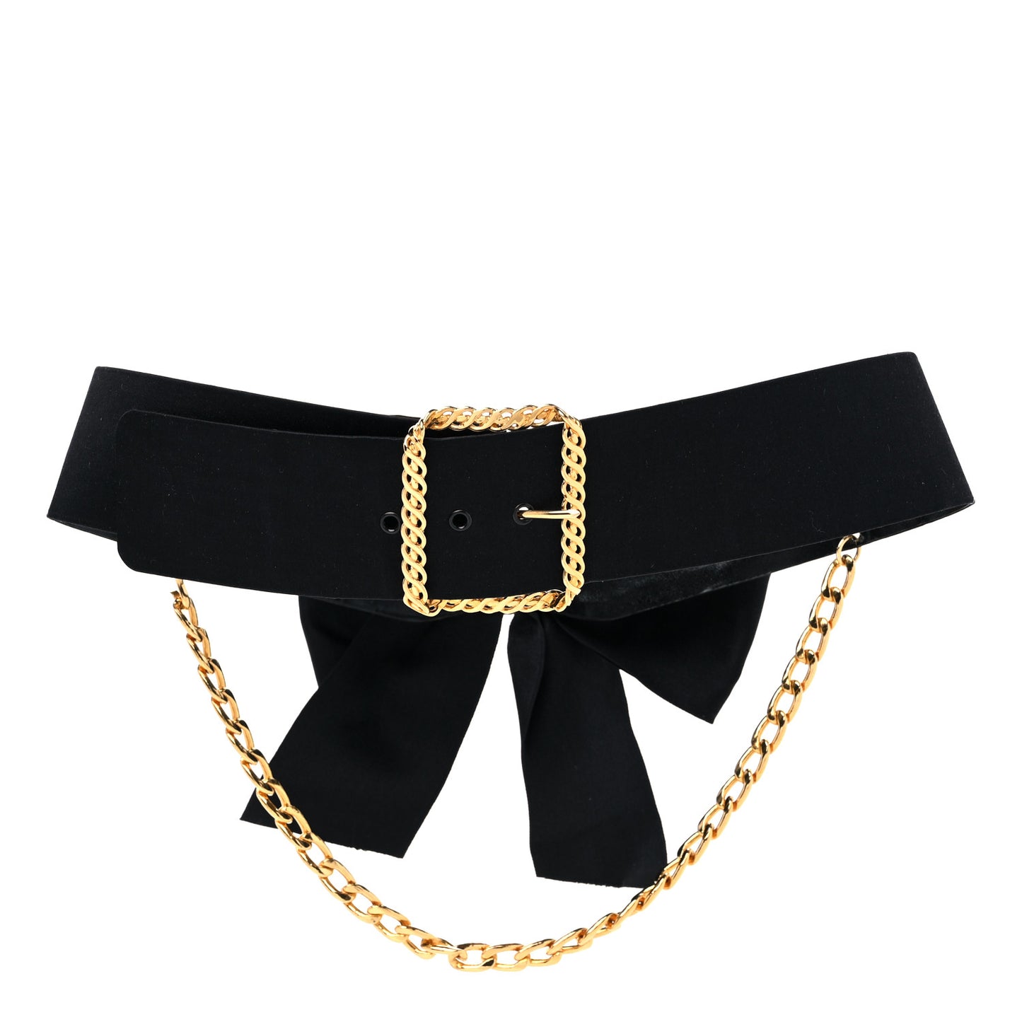 Satin Bow Belt 75 30 Black