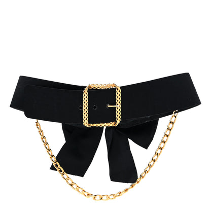 Chanel Satin Bow Belt 75 30 Black 1 of 7