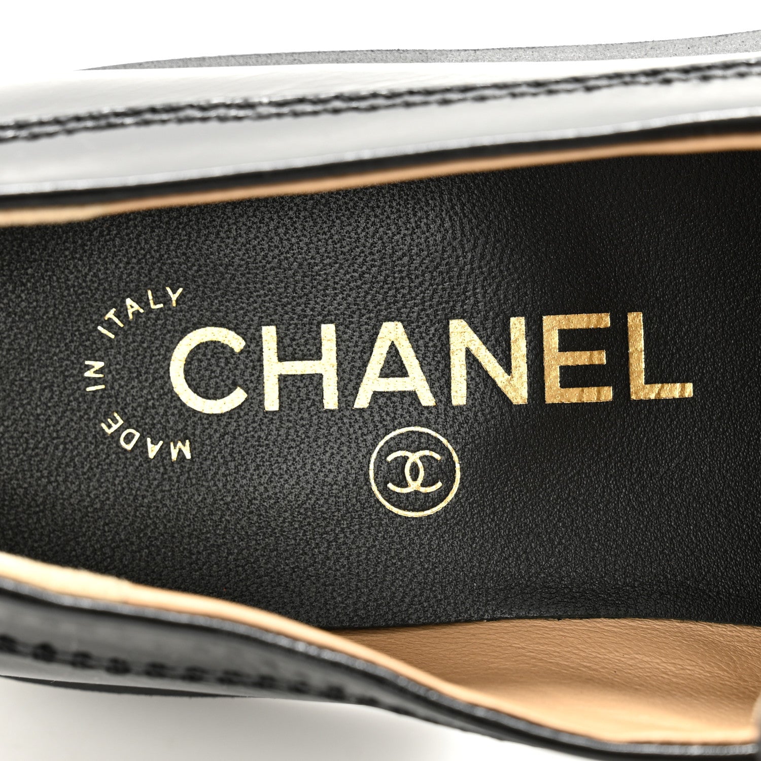 Chanel Calfskin Enamel Charms Mocassin Loafers 35.5 Black 7 of 10