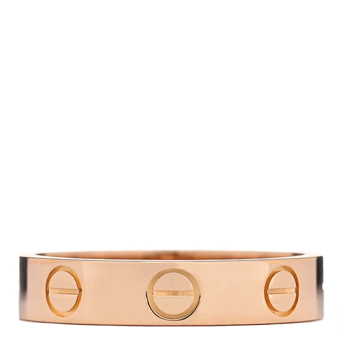 18K Pink Gold 3.5mm LOVE Wedding Band Ring 48 4.5
