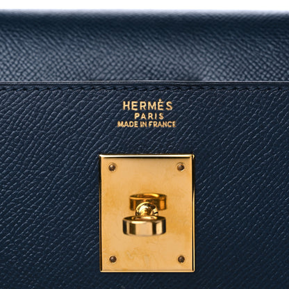 Hermes Courchevel Kelly Sellier 32 Bleu Indigo 6 of 16