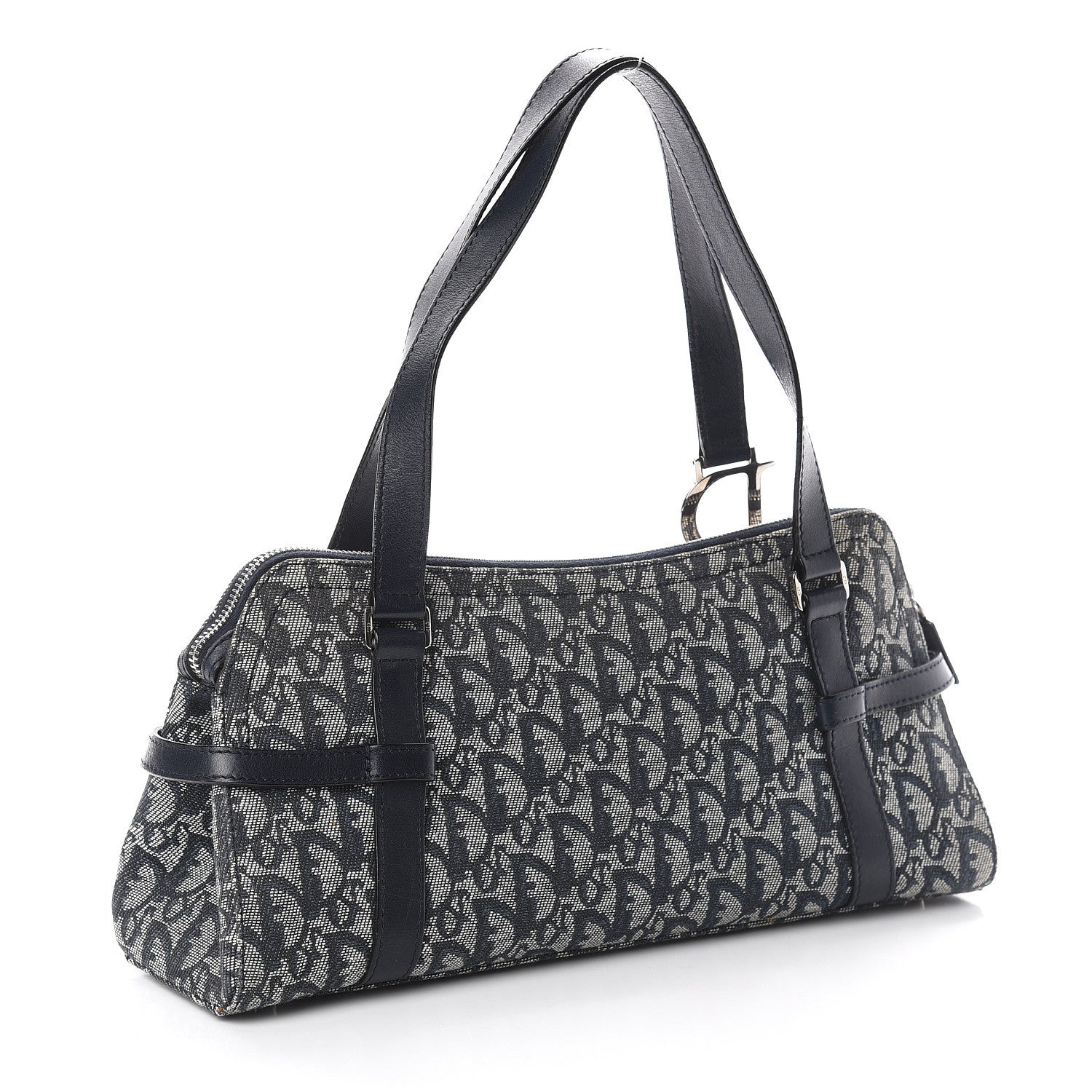 Christian Dior Denim Monogram Charms Shoulder Bag Blue 2 of 7