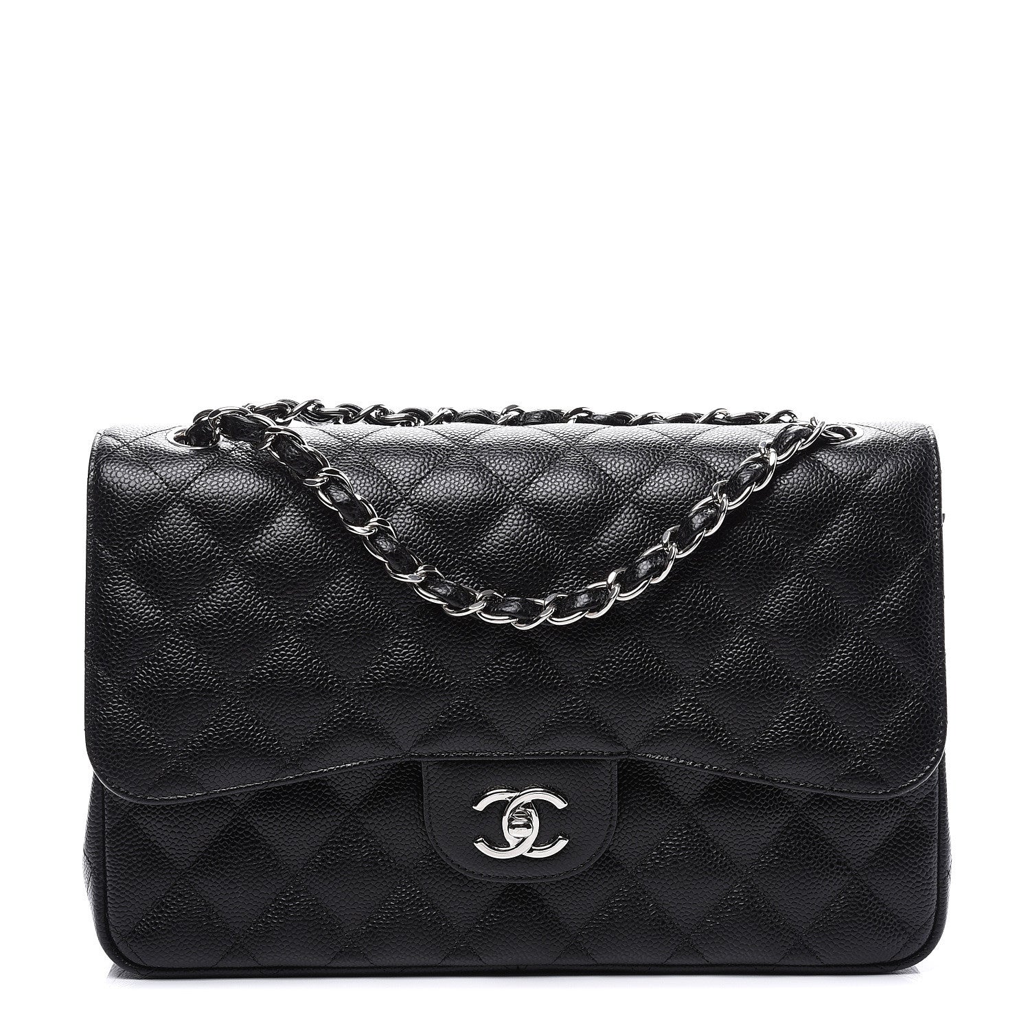 Chanel Caviar Quilted Jumbo Double Flap Black 1 of 10