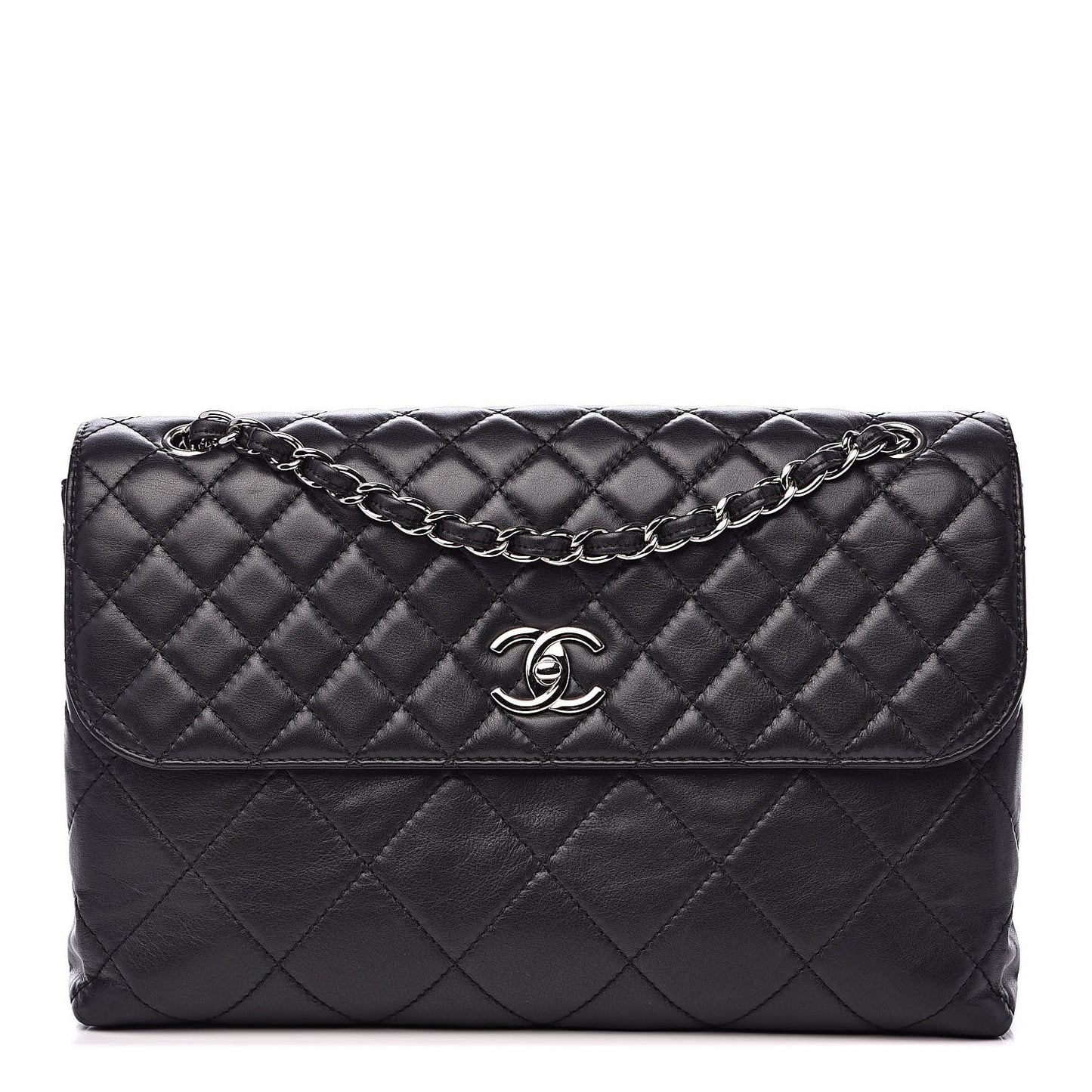 Calfskin Quilted In The Business Flap Bag Black