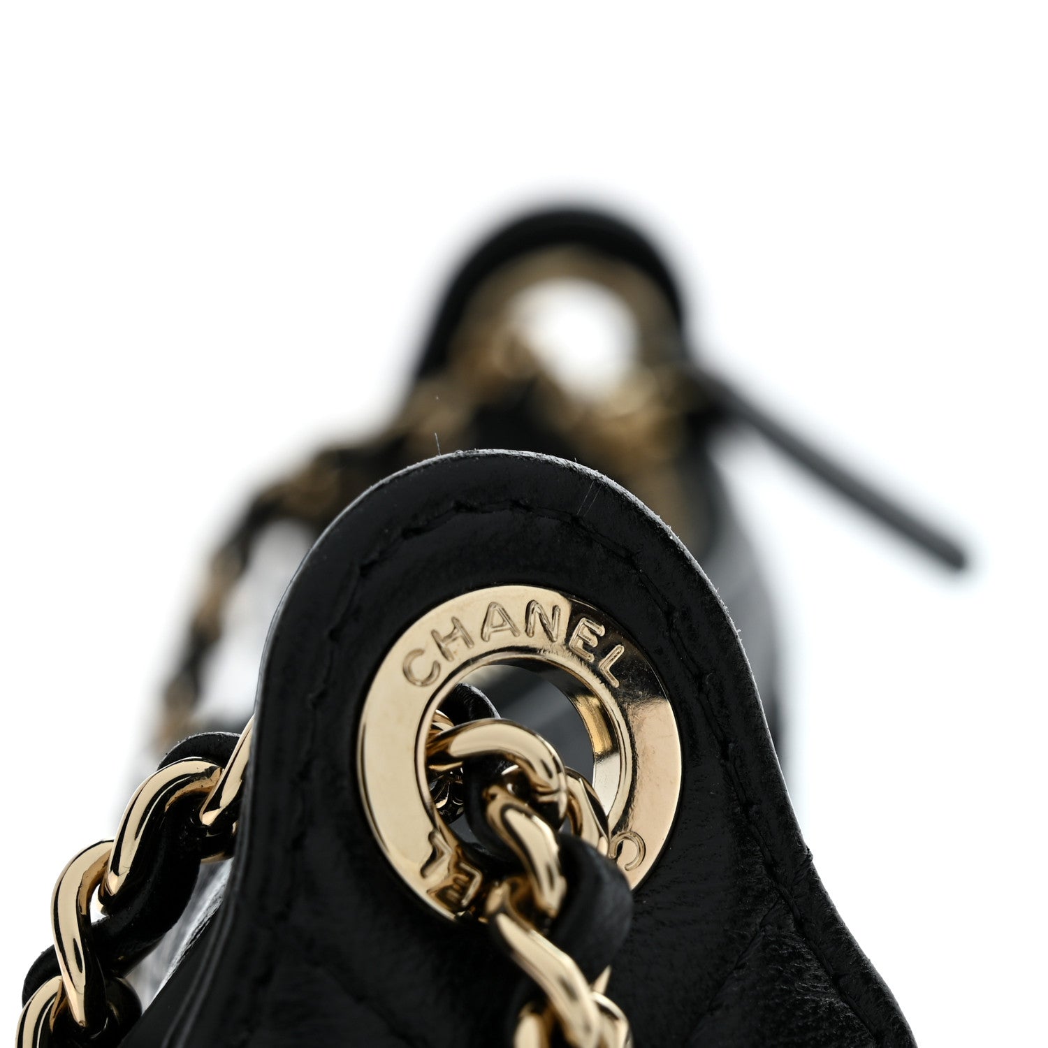 Chanel Mesh Shiny Lambskin Clutch With Chain Black 11 of 11