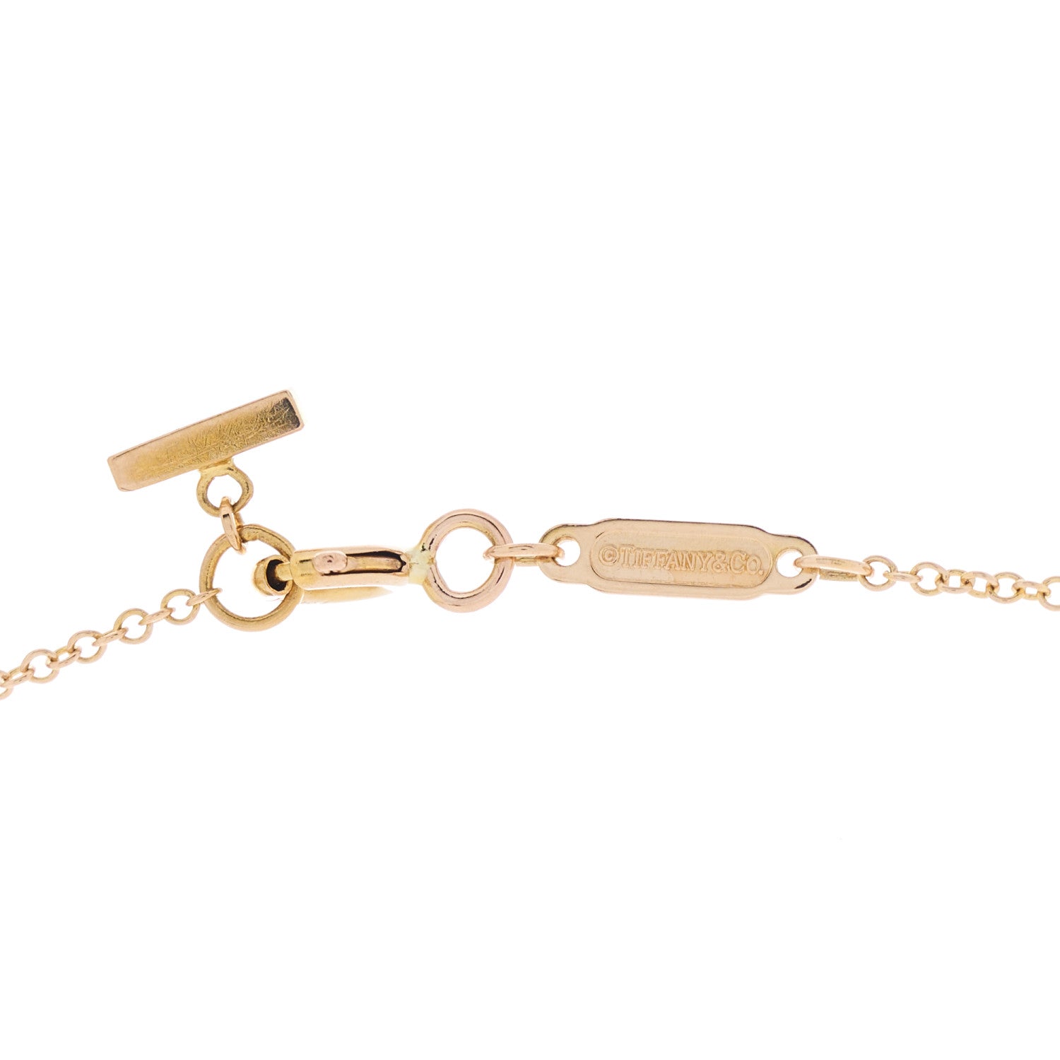 Tiffany 18K Rose Gold Large T Smile Pendant Necklace 5 of 5