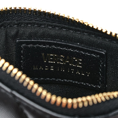 Versace Nappa Quilted Tribute Key Pouch Black 6 of 7