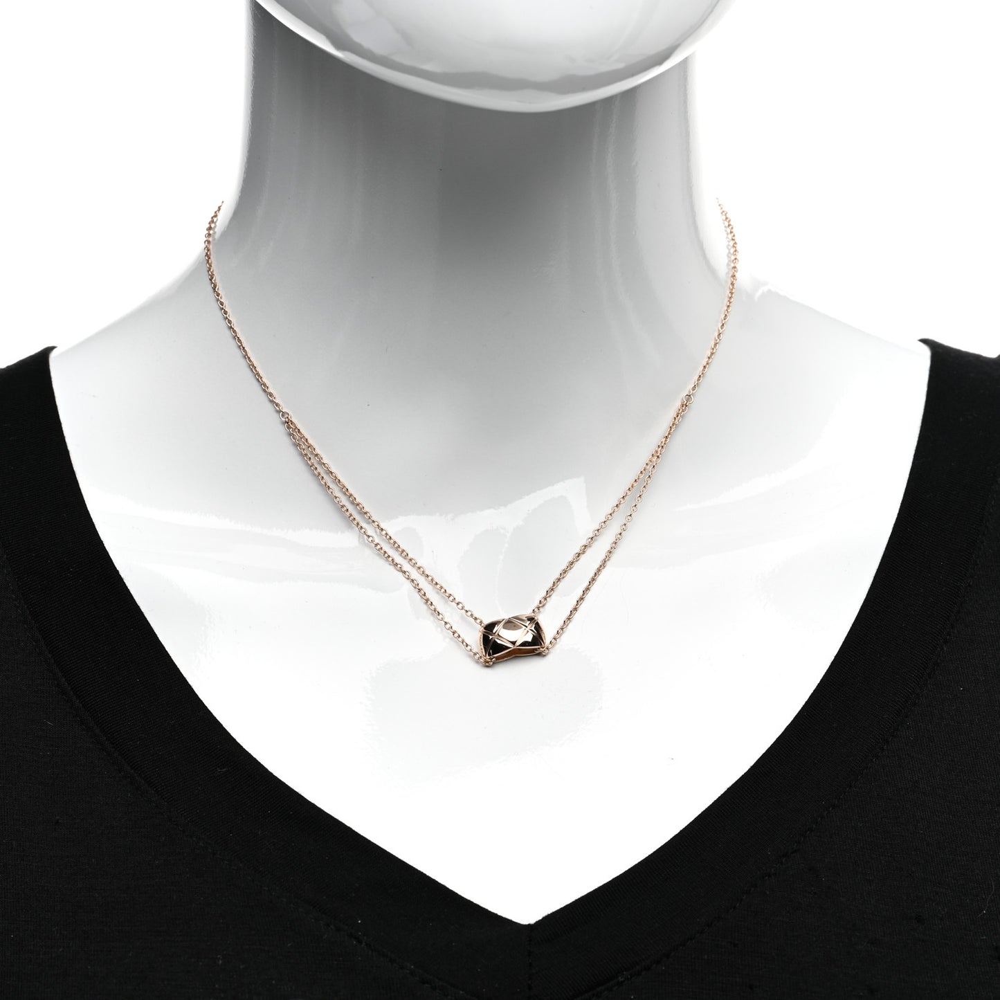 18K Beige Gold Coco Crush Pendant Necklace