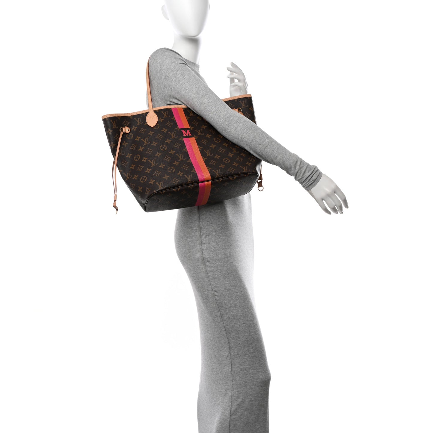 Monogram My LV Heritage Neverfull MM Fuchsia Orange