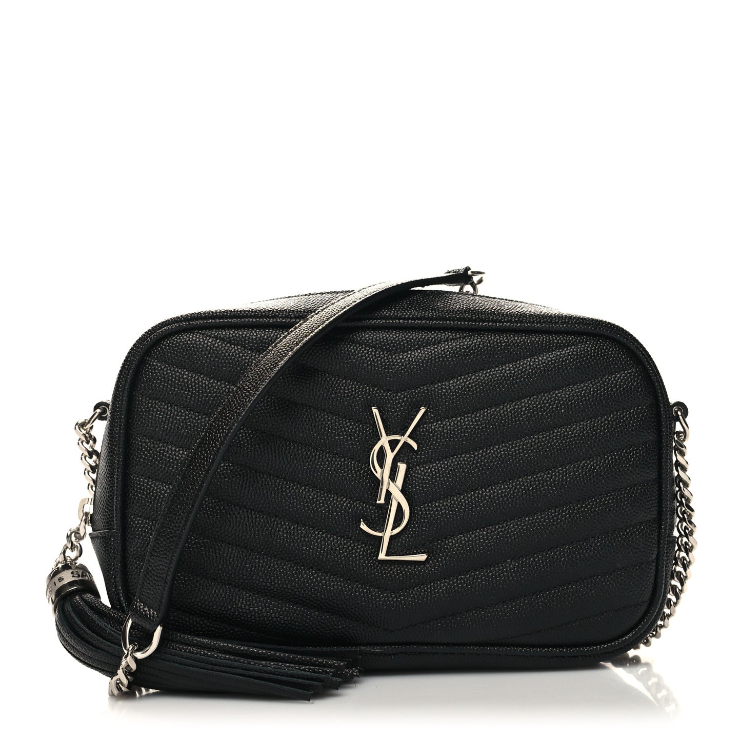 Grain De Poudre Matelasse Monogram Mini Lou Camera Bag Black