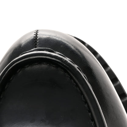 Prada Spazzolato Metal Triangle Logo 50mm Loafers 40 Black 12 of 12
