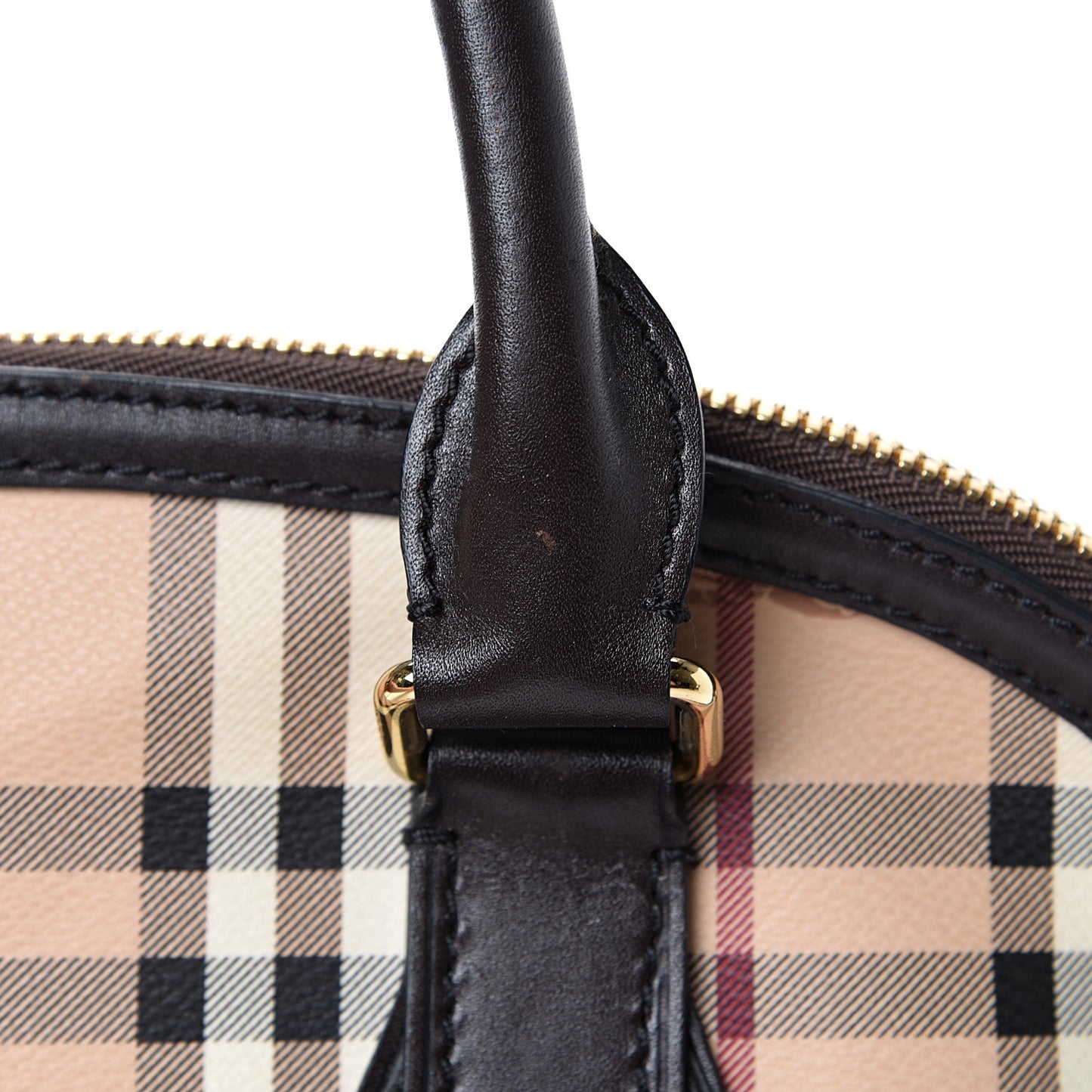 Haymarket Check Small Orchard Bowling Bag Chocolate