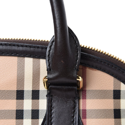 Burberry Haymarket Check Small Orchard Bowling Bag Chocolate 14 of 18