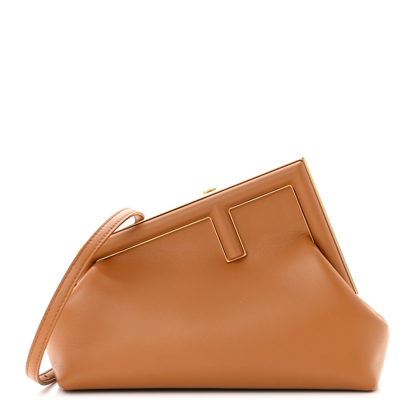 Shiny Nappa Small Fendi First Caramello